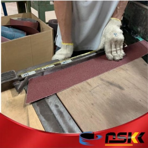 ขั้นตอนการวัดขนาดผ้าทรายสายพาน 